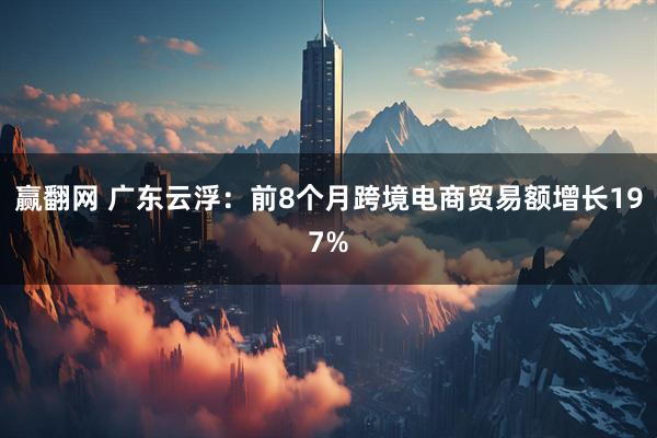赢翻网 广东云浮：前8个月跨境电商贸易额增长197%